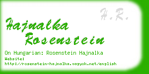 hajnalka rosenstein business card